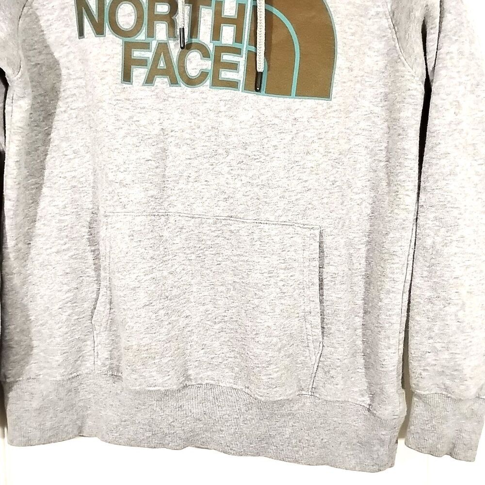The North Face Womens Gray Hoodie Drawstring LOGO Pocket - Picture 5 of 7